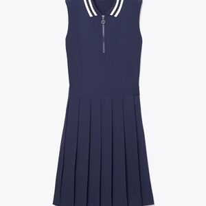 NWT Tori Burch Navy Sleeveless Pleated Golf/Tennis Dress